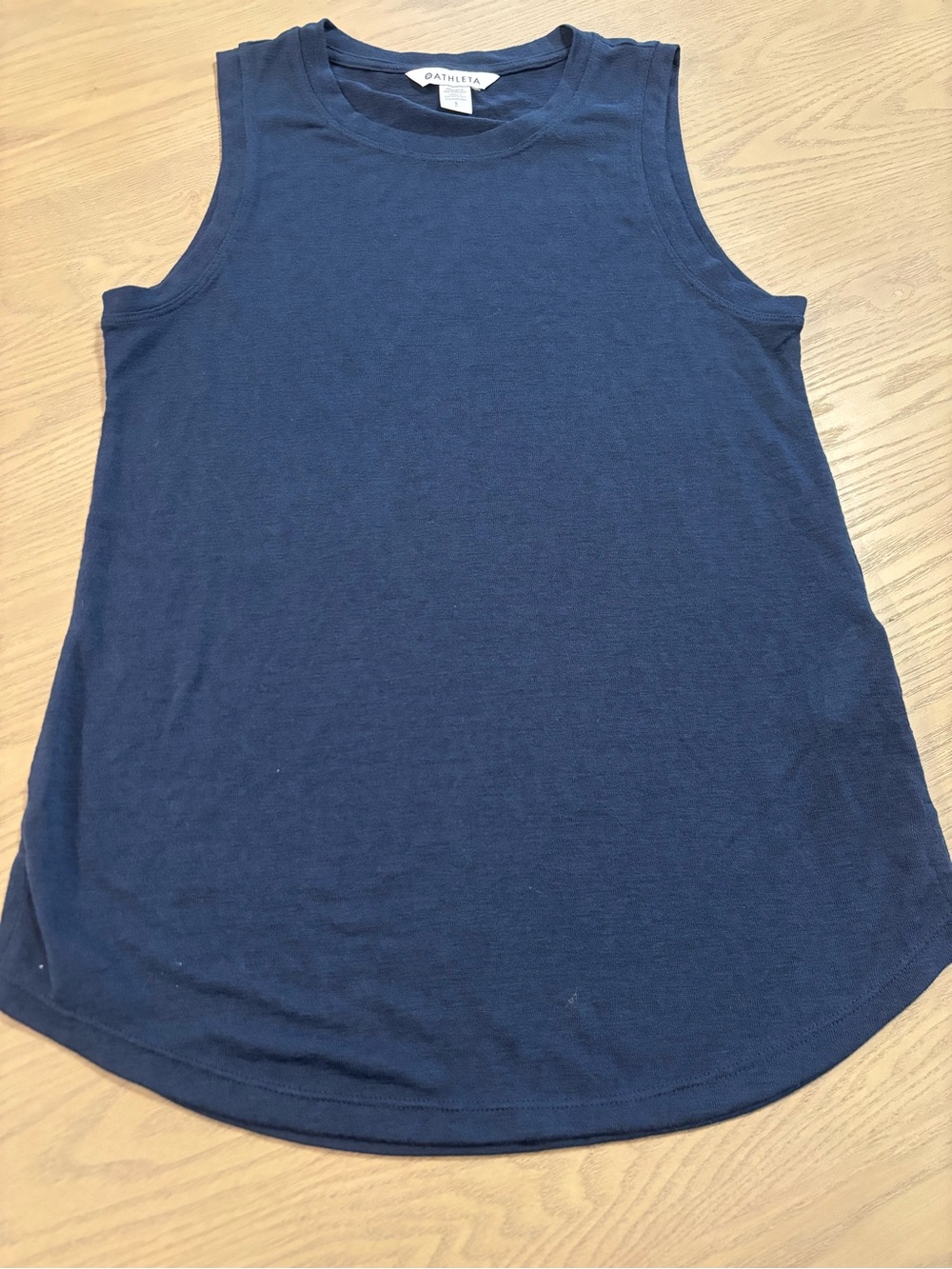 Athleta Navy Sleeveless Crew Tank